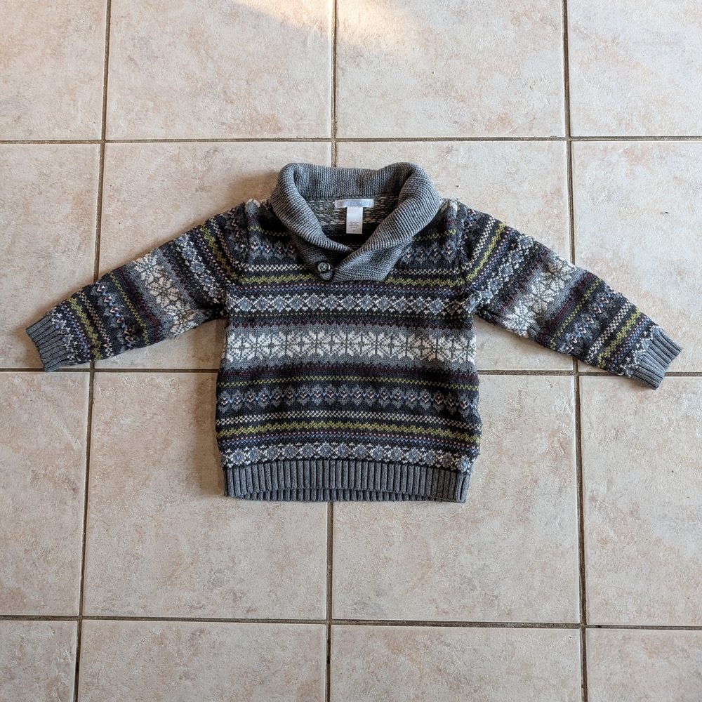 Janie and Jack Gray Wool Blend Sweater